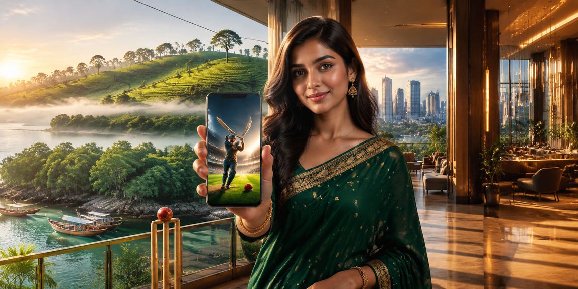 সিলেটের চা বাগানের পটভূমিতে ক্রিকেট বেটিংয়ের দৃশ্য